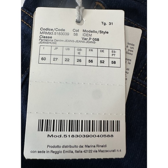 Marina Rinaldi Sport‎ Jeans Women's Size 31 (US 22) Wonder Blue Denim Plus New - Picture 6 of 13